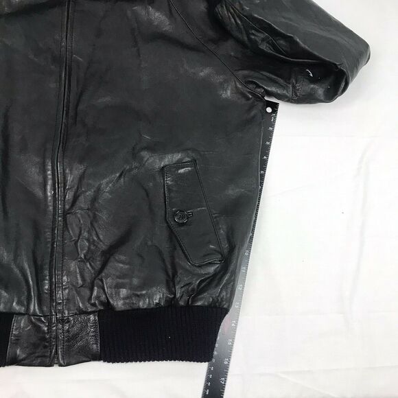 vintage abercrombie‎ and fitch leather jacket X-LARGE Mens - Picture 10 of 12